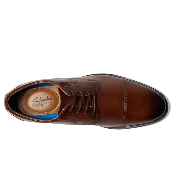 NWT Clarks Collection Men's Whiddon Cap Oxford, Mahogany Leather, 11.5 M - Picture 2 of 3